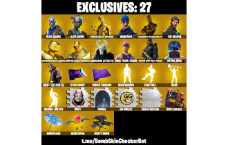 UNIQUE - The Reaper [274 Skins, 375 Vbucks, Blue Squire, 179 Gliders and MORE!]