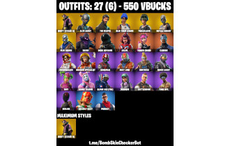 UNIQUE - The Reaper, Blue Squire [27 Skins, 550 Vbucks, 21 Axes, 30 Emotes, 28 Gliders and MORE!]