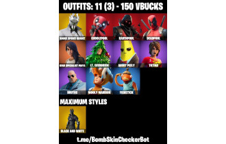 UNIQUE - Rogue Spider,  [11 Skins, 150 Vbucks, 12 Axes, 13 Emotes, 11 Gliders and MORE!]