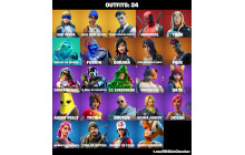 UNIQUE - Neo Versa, Midas (Golden Agent) [24 Skins, 32 Axes, 42 Emotes, 35 Gliders and MORE!]