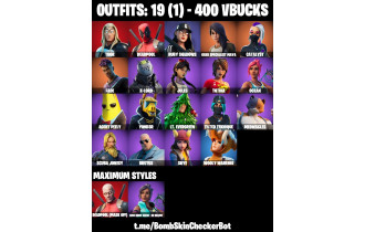 UNIQUE - Tilted Teknique, Jules  [19 Skins, 400 Vbucks, 20 Axes, 24 Emotes, 29 Gliders and MORE!]