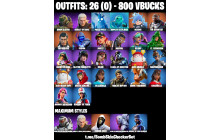 UNIQUE - Star Wand , Polar Peely [26 Skins, 800 Vbucks, 33 Axes, 35 Emotes, 40 Gliders and MORE!]