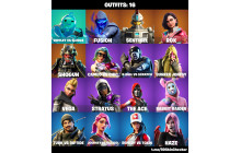 UNIQUE - Fusion, The Ace [16 Skins, 17 Axes, 26 Emotes, 23 Gliders and MORE!]