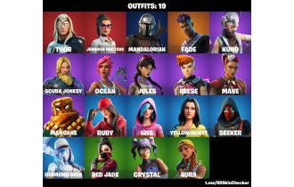 UNIQUE - Jules, Aura [19 Skins, 16 Axes, 12 Emotes, 17 Gliders and MORE!]