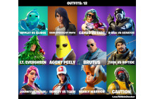 UNIQUE - Agent Peely, Brutus [18 Skins, 11 Axes, 11 Emotes, 14 Gliders and MORE!]