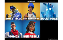 UNIQUE - Blue Team Leader, Blue Striker [5 Skins, 6 Axes, 15 Emotes, 13 Gliders and MORE!]