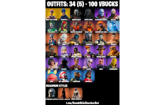 UNIQUE - OG STW,  Kratos  [34 Skins, 100 Vbucks, 33 Axes, 38 Emotes, 30 Gliders and MORE!]
