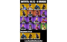 UNIQUE - Omega (Stage 5) ,  Carbide (Stage 5)  [16 Skins,  Vbucks, 9 Axes, 16 Emotes, 13 Gliders and MORE!]