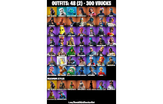 UNIQUE - Lynx, Tilted Teknique [48 Skins, 300 Vbucks, 37 Axes, 47 Emotes, 43 Gliders and MORE!]