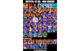 UNIQUE - Rogue Agent ,  Rust Bucket [47 Skins, 450 Vbucks, 36 Axes, 50 Emotes, 35 Gliders and MORE!]