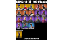 UNIQUE - Blue Team Leader,  Prodigy [18 Skins, 100 Vbucks, 8 Axes, 18 Emotes, 57 Gliders and MORE!]