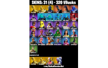 UNIQUE - Gold Midas, Gold Brutus  [31 Skins, 320 Vbucks, 38 Axes, 29 Emotes, 27 Gliders and MORE!]