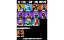 UNIQUE - Blue Striker , Calamity  [11 Skins, 1200 Vbucks, 14 Axes, 18 Emotes, 19 Gliders and MORE!]