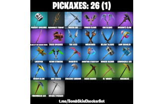 UNIQUE - Crystal,  Peely  [16 Skins, 270 Vbucks, 26 Axes, 39 Emotes, 28 Gliders and MORE!]