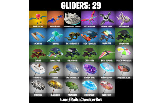 UNIQUE - Fusion, Hybrid  [12 Skins, 550 Vbucks, 21 Axes, 24 Emotes, 38 Gliders and MORE!]