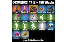 UNIQUE - Carbide,  Battlehawk  [2 Skins, 150 Vbucks, 2 Axes, 6 Emotes, 3 Glider and MORE!]