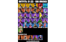 UNIQUE - OG STW, Royale Knight [31 Skins, 180 Vbucks, 29 Axes, 55 Emotes, 29 Gliders and MORE!]