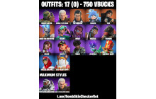 UNIQUE - Renzo the Destroyer,  Nezumi  [17 Skins, 750 Vbucks, 28 Axes, 22 Emotes, 30 Gliders and MORE!]