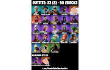UNIQUE - Skull Trooper ,  Holiday Boxy  [23 Skins, 50 Vbucks, 23 Axes, 27 Emotes, 26 Gliders and MORE!]