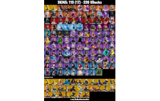 UNIQUE - Gold Midas, Gold Brutus [119 Skins, 220 Vbucks, 126 Axes, 145 Emotes, 96 Gliders and MORE!]