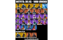 UNIQUE - The Reaper, Omega (Stage 5)  [28 Skins, 1050 Vbucks, 24 Axes, 40 Emotes, 32 Gliders and MORE!]