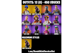 UNIQUE - Blue Team Leader ,  Take The L  [12 Skins, 450 Vbucks, 13 Axes, 28 Emotes,  25 Gliders and MORE!]