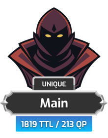 Main | TTL: 1819 | CL: 107 | QP: 213 [67M XP + MORE!]