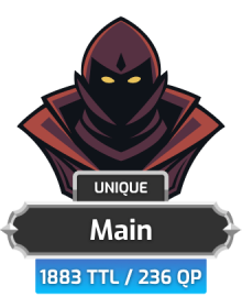 Main | TTL: 1883 | CL: 121 | QP: 236 [81M XP + MORE!]