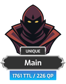 Main | TTL: 1761 | CL: 116 | QP: 226 [67M XP + MORE!]