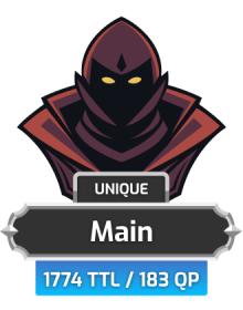Main | TTL: 1774 | CL: 123 | QP: 183 [177M XP + MORE!]
