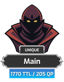 Main | TTL: 1770 | CL: 113 | QP: 205 [59M XP + MORE!]