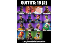 UNIQUE - Peter Griffin, Valeria [15 Skins, 15 Axes, 14 Emotes, 11 Gliders and MORE!]