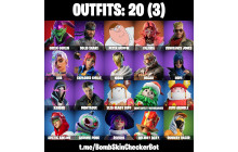 UNIQUE - Vengeance Jones, Montague [20 Skins, 26 Axes, 33 Emotes, 33 Gliders and MORE!]