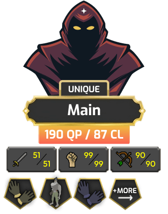 Main | Pure - Zerker | TTL: 1296 | CL: 87 | QP: 190 [99 STR, B Gloves, MM2, Mithril Gloves, MM1, Ava's, Lunars, DT1 + MORE!]