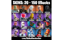 UNIQUE - The Inkquisitor ,  Stormfarer  [20 Skins, 150 Vbucks, 31 Axes, 26 Emotes, 27 Gliders and MORE!]