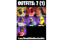 UNIQUE - Psycho Bandit , Deadpool  [7 Skins,  6 Axes, 6 Emotes,  8 Gliders and MORE!]