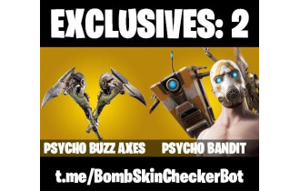 UNIQUE - Psycho Bandit , Deadpool  [7 Skins,  6 Axes, 6 Emotes,  8 Gliders and MORE!]