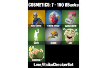 UNIQUE - Blue Squire,  Squire Shield  [1 Skins, 150 Vbucks, 1 Emotes, 1 Glider and MORE!]
