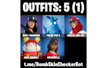UNIQUE - Polar Peely, Ruby Shadows  [5 Skins, 11 Axes, 15 Emotes, 15 Gliders and MORE!]