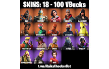 UNIQUE - Ruin, Sentinel  [18 Skins, 100 Vbucks, 23 Axes, 29 Emotes,23 Gliders and MORE!]
