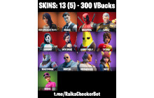 UNIQUE - TNTina , Beastmode  [13 Skins, 300 Vbucks, 10 Axes, 11 Emotes, 12 Gliders and MORE!]