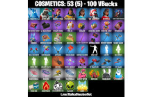 UNIQUE - Polar Peely , Santa Dogg [7 Skins, 100 Vbucks, 9 Axes, 5 Emotes, 10 Gliders and MORE!]