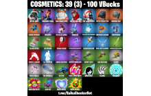 UNIQUE - Mr. Dappermint , Santa Dogg  [5 Skins, 100 Vbucks, 4 Axes, 2 Emotes, 7 Gliders and MORE!]
