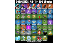 UNIQUE -  Santa Dogg , Explorer Emilie [5 Skins, 300 Vbucks, 9 Axes, 2 Emotes, 7 Gliders and MORE!]