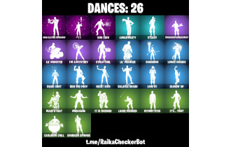 UNIQUE - Subzero Cryptic,  Lina Scorch  [42 Skins, 565 Vbucks, 49 Axes, 26 Emotes, 50 Gliders and MORE!]