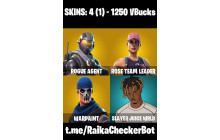 UNIQUE - OG STW, Rogue Agent  [4 Skins, 1250 Vbucks, 8 Axes, 6 Emotes, 9 Gliders and MORE!]