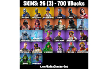 UNIQUE - Blue Squire, Royale Knight [26 Skins, 700 Vbucks, 21 Axes, 34 Emotes, and MORE!]
