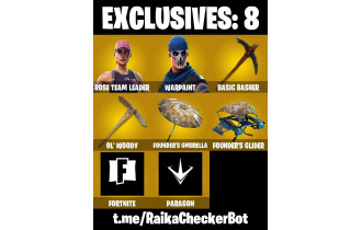 UNIQUE - OG STW, Paragon [2 Skins, 260 Vbucks, 6 Axes, 9 Emotes, 11 Gliders and MORE!]