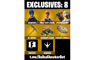 UNIQUE - OG STW, Paragon [11 Skins, 300 Vbucks, 11 Axes, 13 Emotes, 14 Gliders and MORE!]