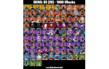 UNIQUE - OG STW, Blue Squire [93 Skins, 1000 Vbucks, 71 Axes, 77 Emotes, 78 Gliders and MORE!]